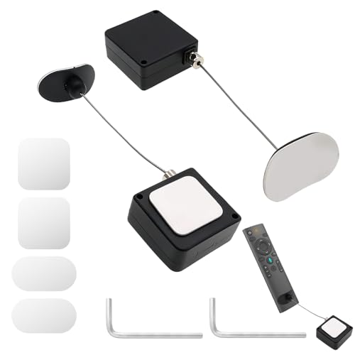 2 Pack Retractable Remote Tether, 6.56ft Leash with 4 Adhesive Pads & 2 Wrenches, Never Lose Your Remote Again, Secure Attach to Prevent Misplacement for TV Remotes, Game Controllers & Tablets