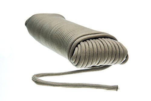SE Survivor Series Solid Grey 7-Strand 550 Paracord, 100' - PC111GR55