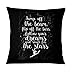 Artylicious Poduszka gimnastyczna, 'Jump Off the beam', inspirująca czarna poduszka z cytatem