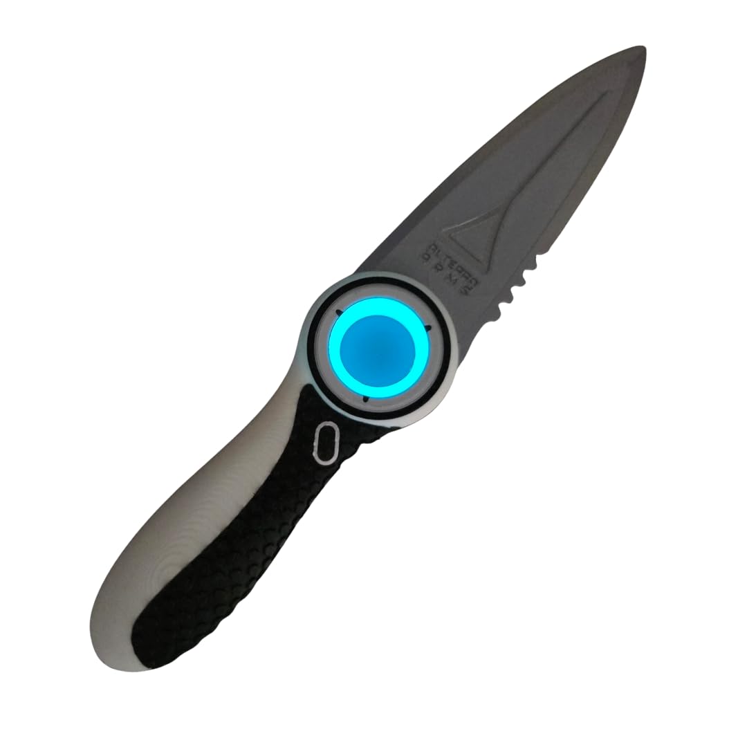 Subnautica Prop Replicas – Life-Size Survival Knife & Thermoblade, 3D Printed Cosplay & Display Props, Glow-in-the-Dark Options (Survival Knife Glow)