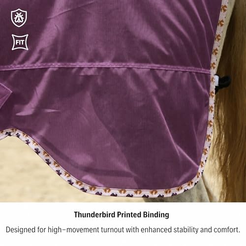Image of BARN & STABLE Breathable and UV Protective Tear-Resistant Mesh Horse Fly Sheet Comfy Equine Summer Sheet with Removable Web Leg Straps (Dark Purple, 69 in)