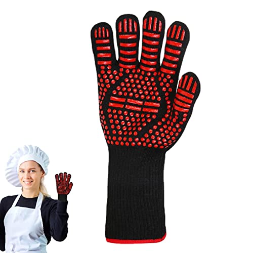 Lambo Guanti da barbecue | Guanti da barbecue spessi resistenti al calore per cucinare, guanti da cucina ignifughi per grigliare, grigliare, arrostire, cuocere, campeggio e affumicare