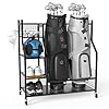 PLKOW Golf Bag Storage Garage Organizer, Extra Large Size Golf Bag Storage Stand and Golf Equipment Rack for Garage,Shed, Basement