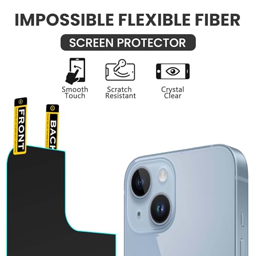 Image of ArmourPro Screen Protector for iPhone 14 (6.1 Inch) Edge-to-Edge Back Guard with Installation Kit | Crystal Clear, Case Friendly Screen Coverage, Ultra Thin Unbreakable Membrane