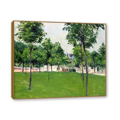 Paysage peinture affiche promenade en mer pour votre salon avec cadre teck