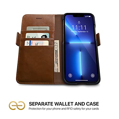 Étui iPhone 13 Pro Max Dreem Fibonacci en cuir végétal chocolat - 2