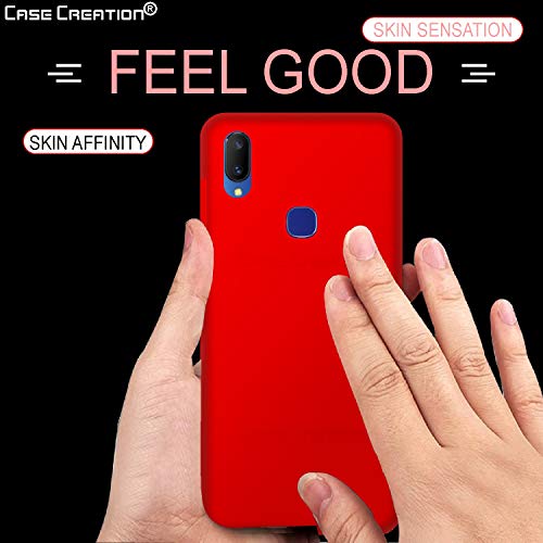 Image of Case Creation Luxurious OG Series for Vivo V11 / V11i Case Cover,Anti-Dirty Slim Case Frosted Matte Cute Candy TPU Raised Bezel (Splash of Color) Back Cover for Vivo V11 / V11i -Wine Red