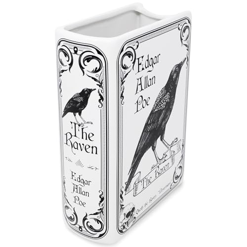 Steel Mill & Co. Ceramic Book-Shaped Vase Little Women The Raven (White)