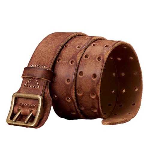 Men Belts Vintage Thick Leather Belt Men's Buckle Jeans Belt Male Cowboy Strap