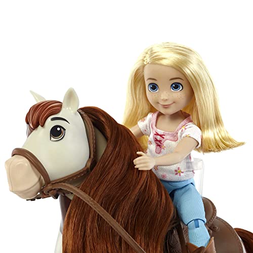 Dreamworks Spirit Spirit Rescue Ranch Abigail y Boomerang Muñeca con caballo de juguete y accesorios, regalo para niñas y niños +3 años (Mattel HFB91)