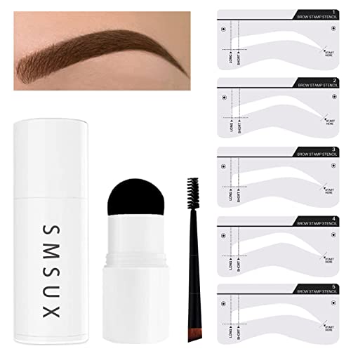 EyeBrow Stamp Stencil Kit Eyebrow Stamp Kit Eyebrow Stencils Shaping Kit Eyebrow Stencil Kit(Medium Brown)