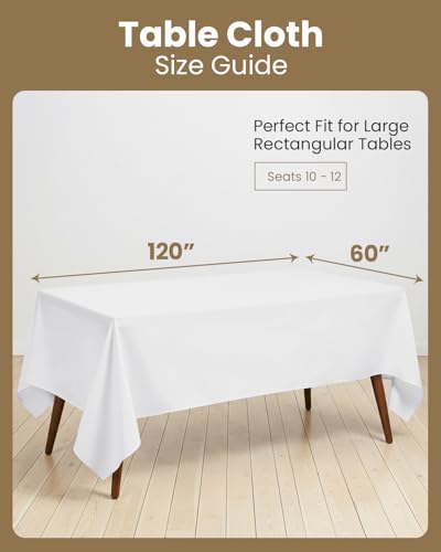 Nappe rectangulaire 152x304 cm blanche housse de table pour restaurant - 3