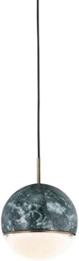 FanXus Plafondverlichting Slaapkamer Bedlampje Postmodern Licht Luxe Lamp Opknoping Hanglamp Eenvoudige Persoonlijkheid Droplight Creatieve Eettafel Marmeren Kroonluchter (Color : Green, Dia 11cm) Tools