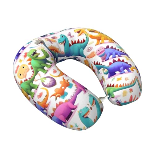 Almohada de Viaje con Diseño de Dinosaurios Coloridos miniatura 2