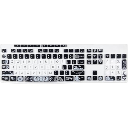 Cubierta de silicona para teclado Logitech K270 Sun and Moon miniatura 3