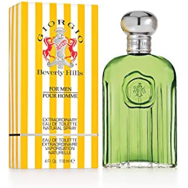 Giorgio Beverly Hills - Woda toaletowa dla mężczyzn - Drzewny i orientalny zapach - Spray w sprayu - Zapach z nutami owocowymi, wyróżniającymi się i odważnymi - 118 ml