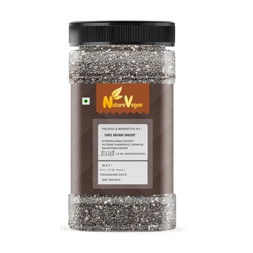 Image of Nature Vegon Chia Seed Natural Edible Seeds | Rich Fiber Source | Versatile Kitchen Use | Daily Meal Preparation Support (200gm)