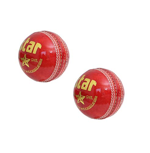 Balle de cricket 4 pièces entièrement cousue main en cuir rouge CW