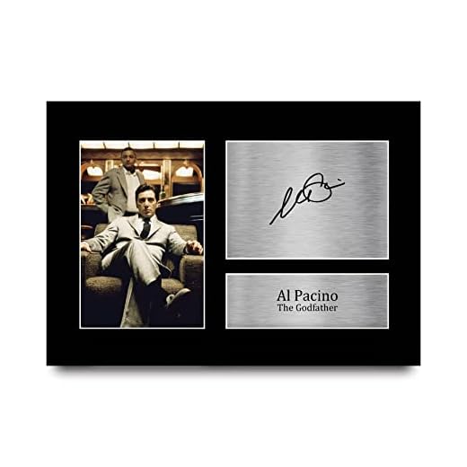 HWC Trading Al Pacino A4 Sin Marco Regalo De Visualización De Fotos De Impresión De Imagen Impresa Autógrafo Firmado por The Godfather Los Aficionados Al Cine