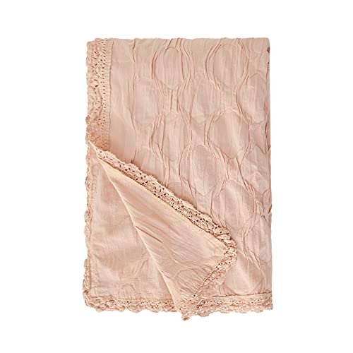 Donna Sharp - Colcha ligera para el sofá, de verano, de algodón de alta calidad, para salón, cama, sofá, 140 x 200 cm (140 x 200 cm, color rosa)