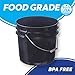 Hudson Exchange Premium 3.5 Gallon Bucket, HDPE, Black (5)