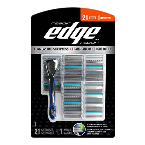 Edge Razor Long lasting Sharpness - 21 Cartridges & 1 Handle