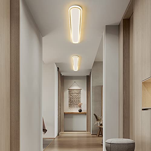 Lampe de plafond LED dorée moderne 40cm | Éclairage chaleureux et fixe