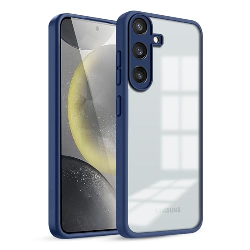 Image of KARWANBack Cover |Shockproof Bumper Case | Full Camera Protection | Raised Edges | Super Soft Side TPU | Bumper Case for Samsung Galaxy S24 - Blue