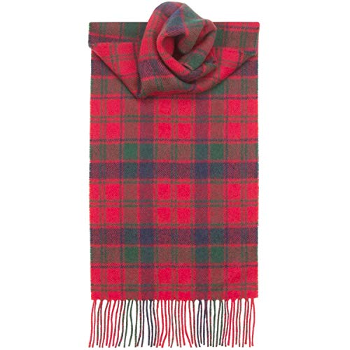 Robertson Red Tartan Wool Scarf Made in Scotland