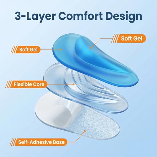 Plantillas de Gel Adhesivas para Arco, Par Izq-Der, Azul miniatura 5