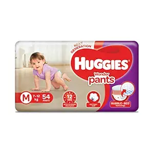 Huggies Wonder Pants Diapers, Medium (Pack of 54)