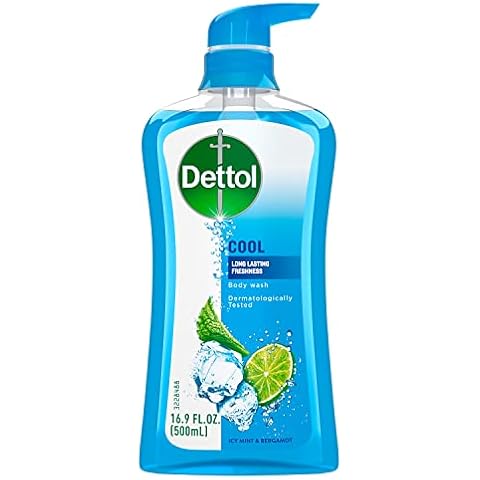 Dettol Cool Body Wash and Shower Gel, Body Wash with Mint and Bergamot, 16.90 Fl Oz (Pack of 1) Cover