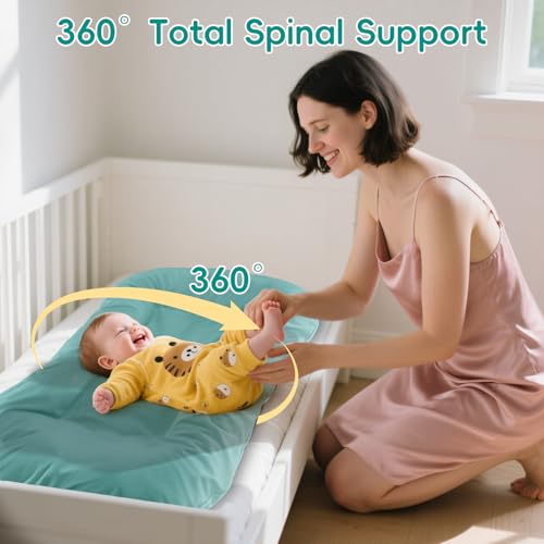 Image of Baby Lounger for Tummy Time, Soft Gym Play Mat for Newborns, Portable Baby Nest & Floor Cushion for Boys & Girls 0-12 Months(Green)