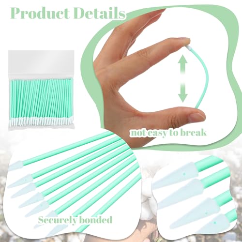 DOPENSPI 100 Stück Spitz Wattestäbchen Reinigungsstäbchen, Schaumstoffspitzen Reinigungstupfer SchaumreinigungsstäBchen Mehrzweck Schaumstofftupfer Set für Kamera Tintenstrahldrucker Optische Linse