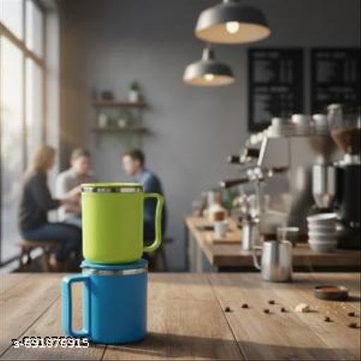 Image of Tea-Coffee Edition Premium Cup Set Coffee Cup with Lid Unbreakable Stainless Steel Coffee Mug Perfect for The Office&Home. VAI-P2415