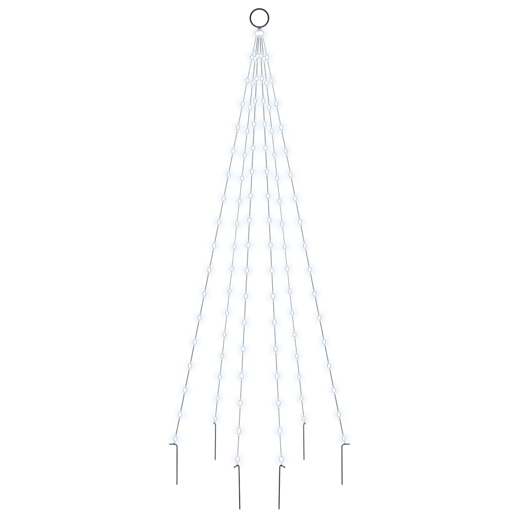 lucine a batteria,luci led usb,luci a led a batteria,Albero di Natale Pennone Bianco Freddo 108 LED 180 cmIdeal für Weihnachtsfeiern, Wandambiente