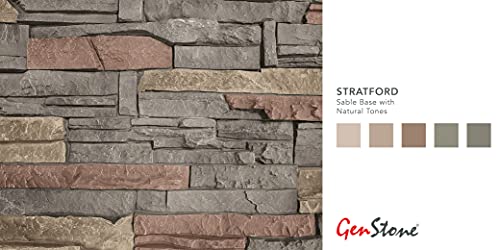 GenStone Faux Stacked Stone Flat Pillar Cap 13.5" x 13.5" x 1.75" in Stratford Color for Do It Yourself Friendly Home Improvement Projects4
