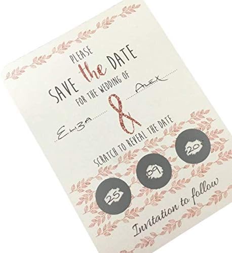 Scratch Off Save The Date Cards- 10 Pack