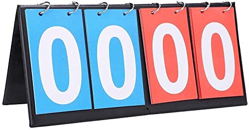 WchsTUmpxN Marcador de Mesa, Marcador Deportivo portátil y Ligero de 4 dígitos for Cualquier Deporte competitivo.