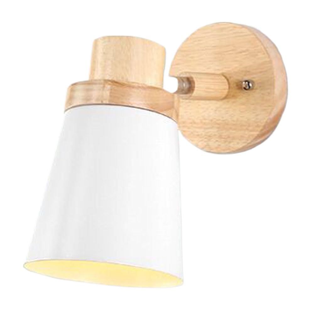 Aplique de pared nórdico de madera y metal para iluminación de dormitorios modernos 8