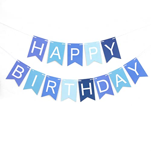 Blue Happy Birthday Banner - Blue Happy Birthday Banner, Happy Birthday Banner Boy, Happy Birthday Background Banner, Happy Birthday Banner, Banner Happy Birthday Party Decoration
