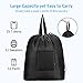 GOGOODA Travel Laundry Bags with Drawstring Closure XL Large Foldable Dirty Clothes bags with Handle Heavy Duty and Washable for College Dorm Travelling Camping, 2 Pack, Black