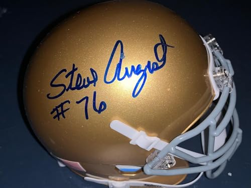 Steve August Tulsa en Hurricanes Signed Riddell Mini Helmet - Autographed NFL Mini Helmets