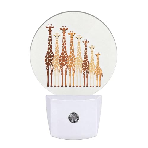 Image of EKOBLA Giraffe Night Light, Funny Animal Night Lights Plug Into Wall with Dusk to Dawn Auto Sensor for Bathroom, Hallway and Kitchen