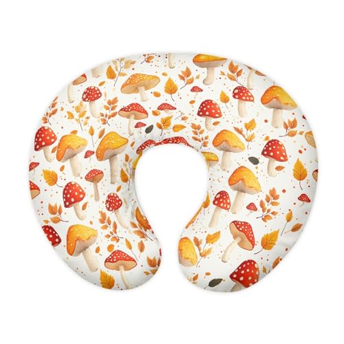 Image of Mushroom Nursing Pillow Cover Breathable Neutral Breastfeeding Pillow Cover Easy to Clean Soft Removable Pillow Cover for Infant Snug