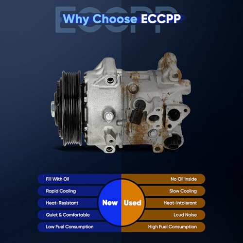 Image of ECCPP AC Compressor Fit for Toyota Camry 2.5L 2012-2017 | Fit for Toyota RAV4 2.5L 2009-2012 Fast Cooling AC Compressor with Clutch