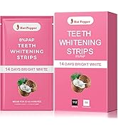 Hot Pepper Professional Teeth Whitening Strip Kit with 8% Pap, 56 Pouches 112 Tooth Whitening Str...