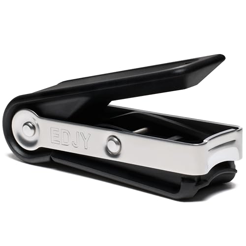 Image of EDJY Fingernail Cutter - Precision Stainless Steel Nail Cutter for Fingernails | Sharp Blade, Ergonomic Design, Durable & Rust-Resistant | Ideal for Men and Women | Black