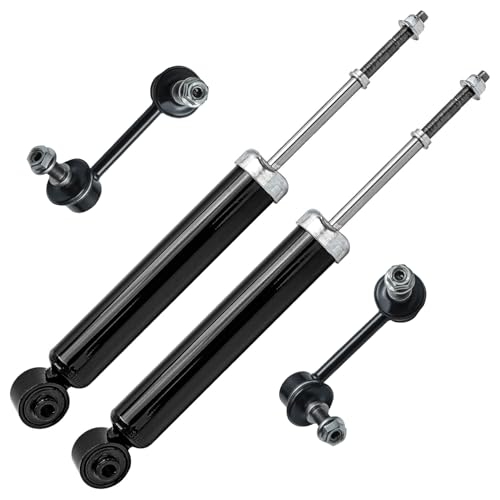 Image of Detroit Axle - Rear 4pc Shock Absorbers Kit for 03-07 Nissan Murano, 2 Shock Absorbers 2 Stabilizer Sway Bar End Links 2003 2004 2005 2006 2007 Replacement