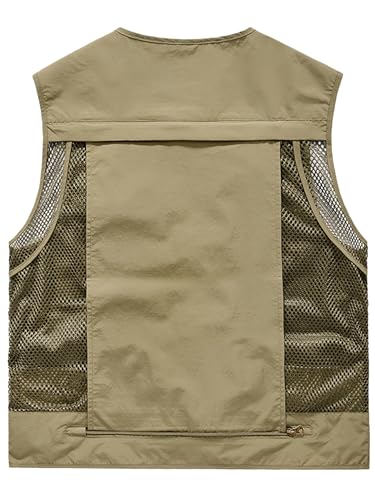 Lucrosun Men's Lightweight Outdoor Fishing Vest Utility Safari Vest with Pockets2